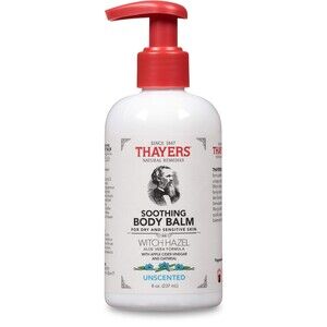 THAYERS Unscented Soothing Body Balm, Moisturizing Body Lotion, 8 Oz